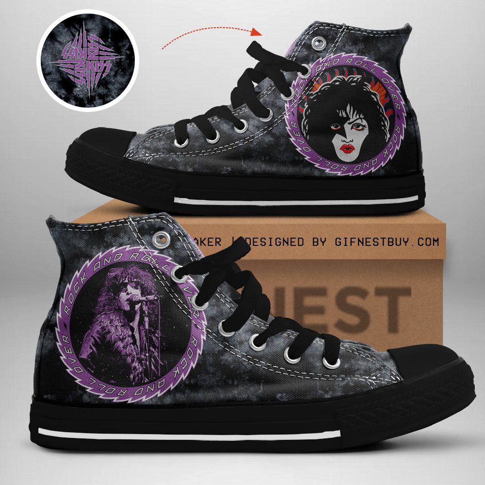 Kiss-Band-High-Top-Canvas-Shoes-GHT1097 Kiss Band High Top Canvas Shoes  GHT1097