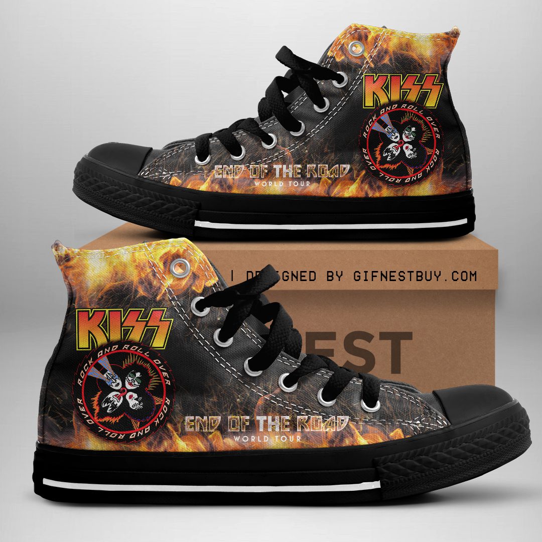 Kiss-Band-High-Top-Canvas-Shoes-GHT1162 Kiss Band High Top Canvas Shoes  GHT1162