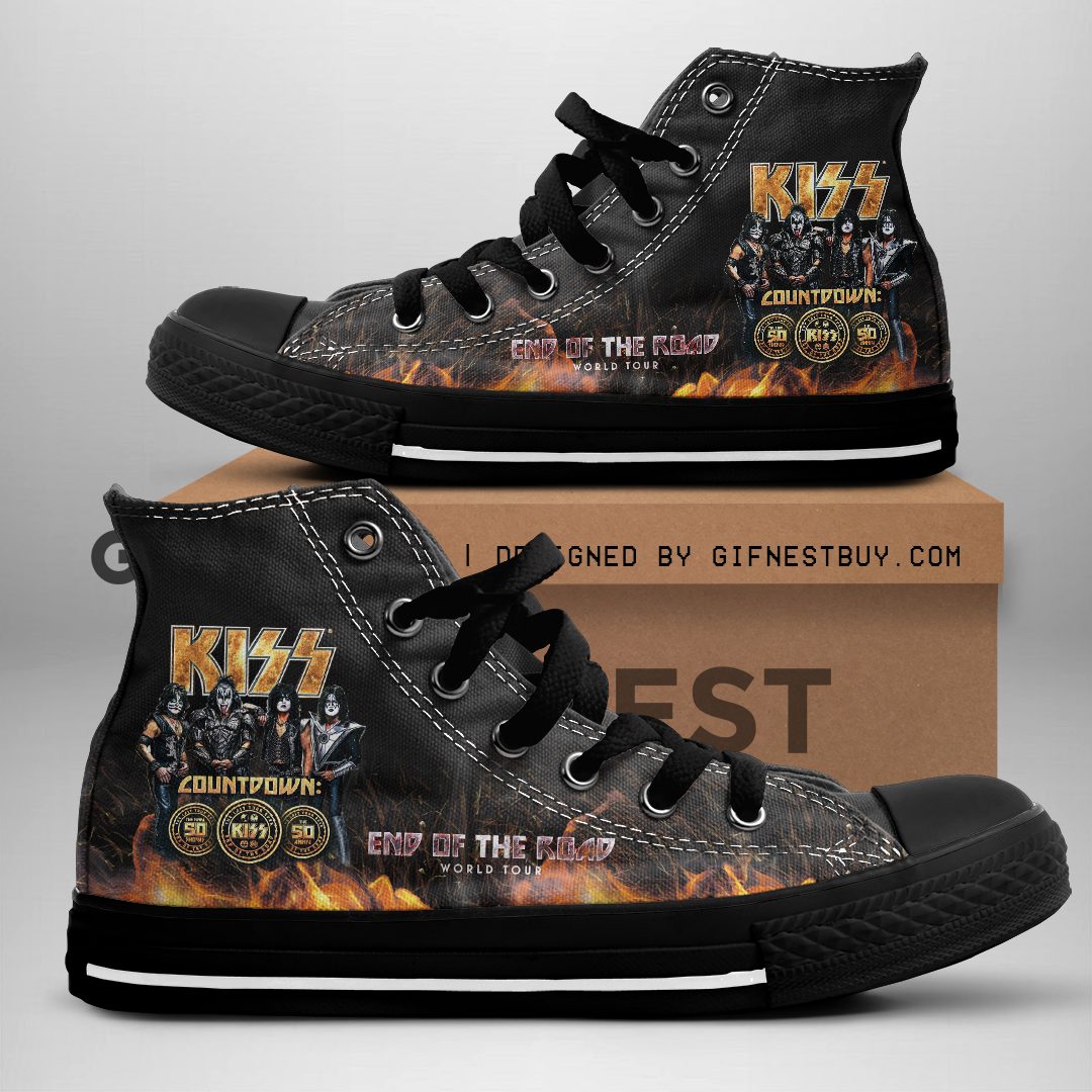 Kiss-Band-High-Top-Canvas-Shoes-GHT1175 Kiss Band High Top Canvas Shoes  GHT1175