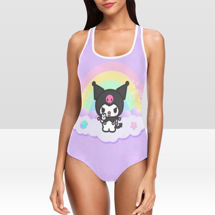 Kuromi-Hello-Kitty-One-Piece-Swimsuit Kuromi Hello Kitty One Piece Swimsuit