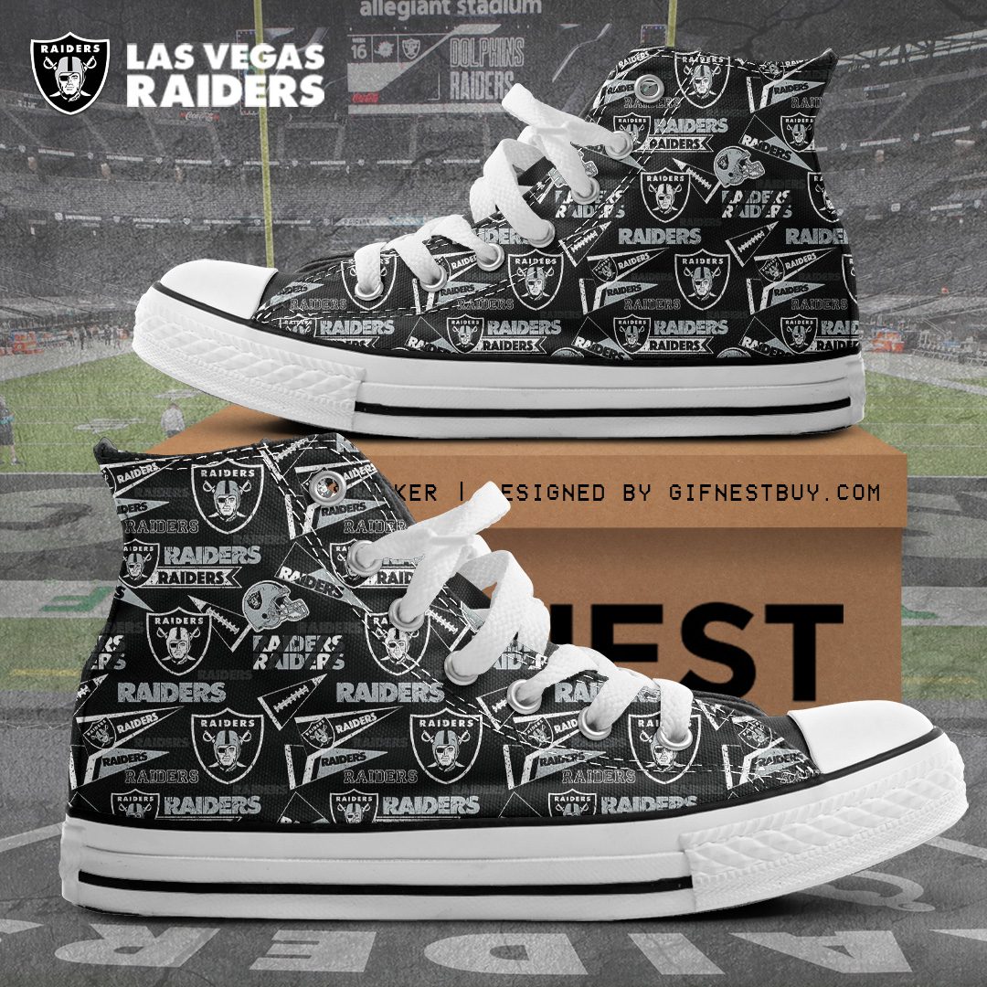 Las-Vegas-Raiders-NFL-High-Top-Canvas-Shoes-GHT1148-1
