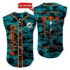 Miami Dolphins Camo Sleeveless Baseball Jersey Tank Top Custom Name BBTJ1084