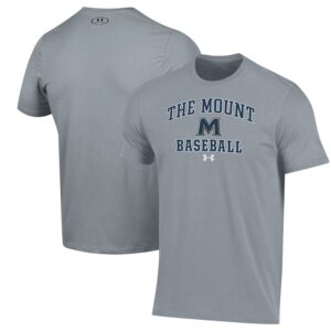 Mount St. Mary's Mountaineers Under Armour Baseball Performance T-Shirt - Gray