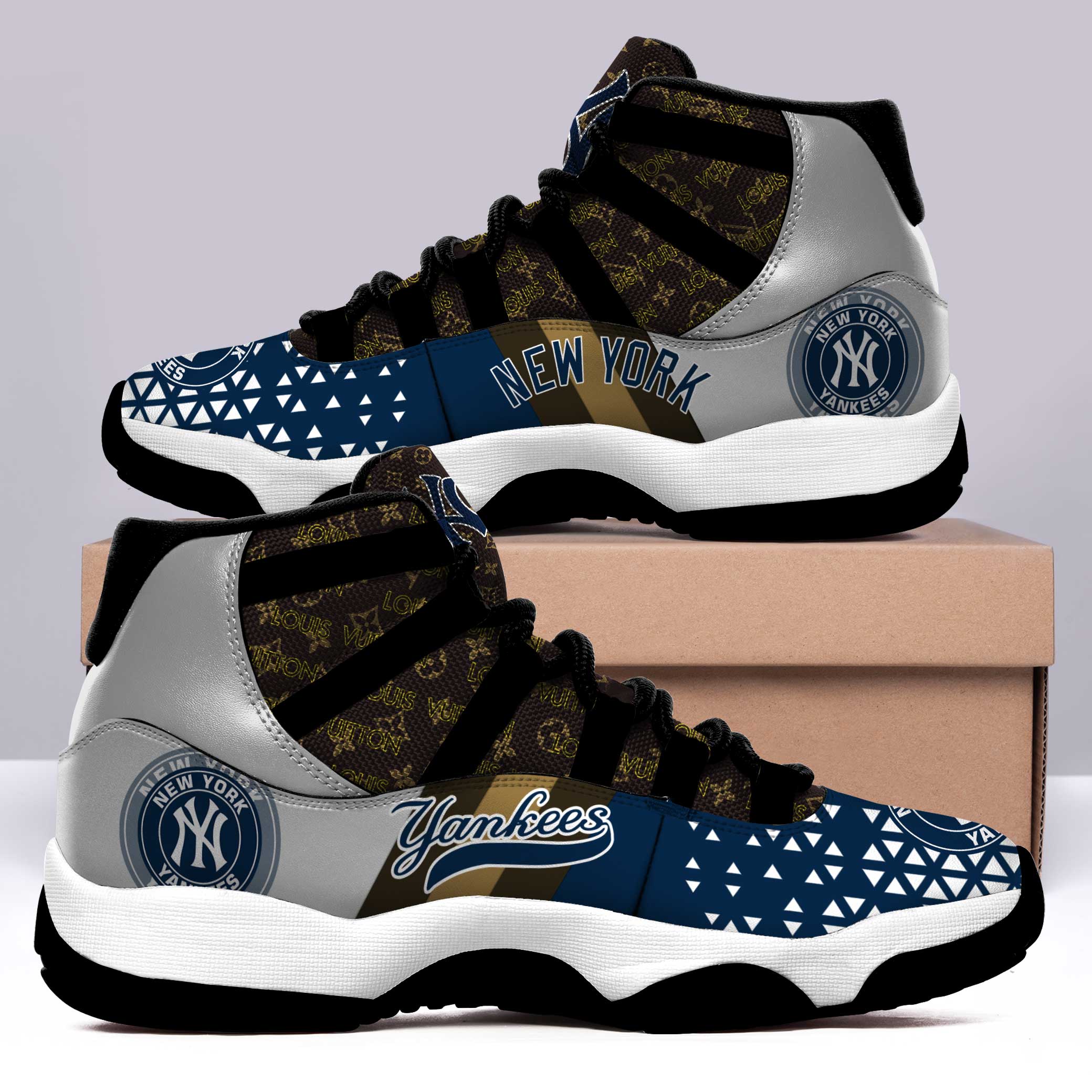 New York Yankees x LV Jordan Retro 11 Sneakers Louis Vuitton Shoes BJD110527 New York Yankees x LV Jordan Retro 11 Sneakers Louis Vuitton Shoes BJD110527