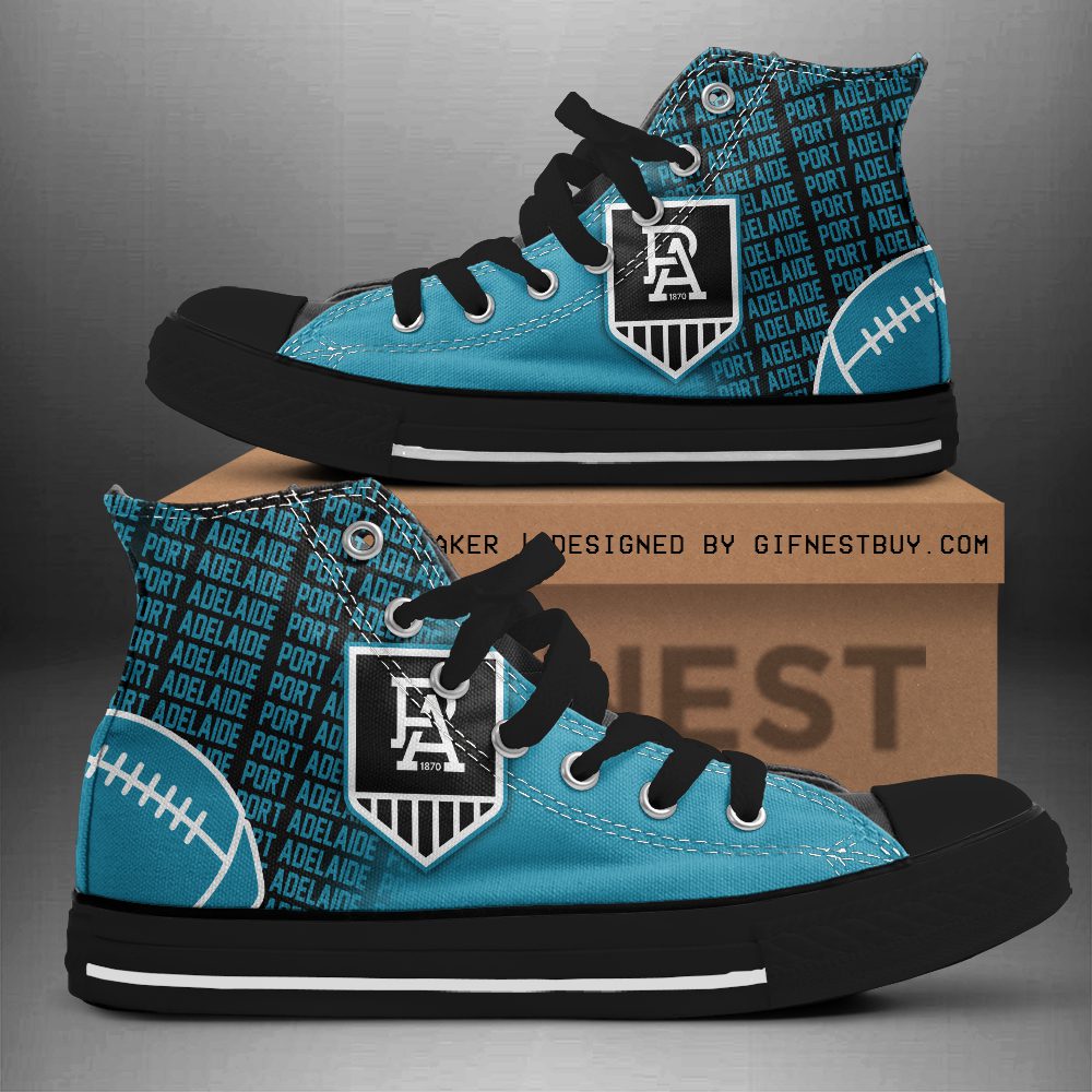 Port-Adelaide-FC-High-Top-Canvas-Shoes-GHT1147 Port Adelaide FC High Top Canvas Shoes  GHT1147