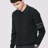 Premium 2024 Luxury LV Zip Polo Sweatshirt (Black) Collar Sweatshirt CPLS1014