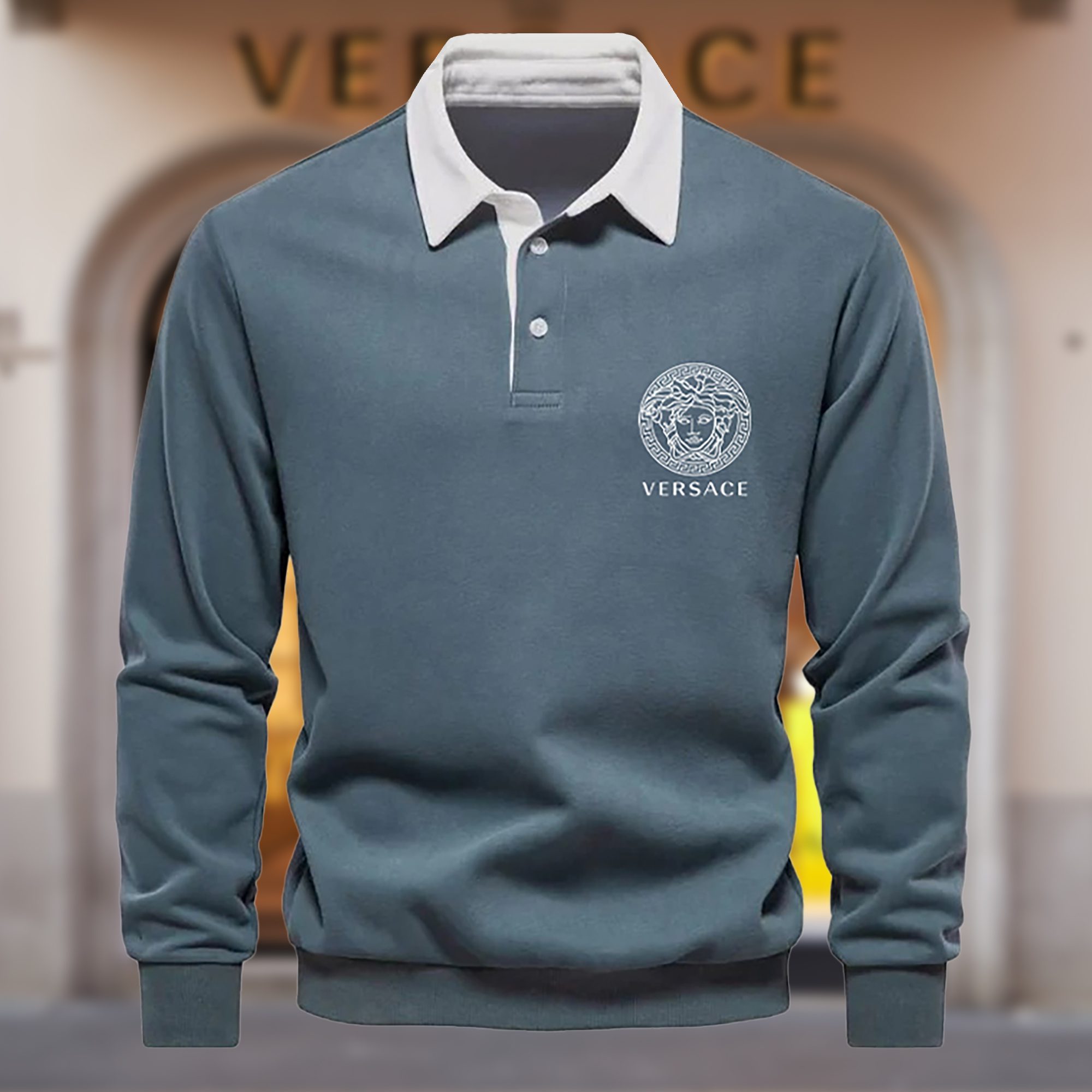 Premium-2024-Luxury-Versace-Polo-Sweatshirt-Collar-Sweatshirt-CPLS1085 Premium 2024 Luxury Versace Polo Sweatshirt Collar Sweatshirt CPLS1085
