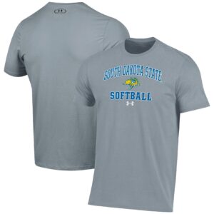 South Dakota State Jackrabbits Under Armour Arch Softball Performance T-Shirt - Gray