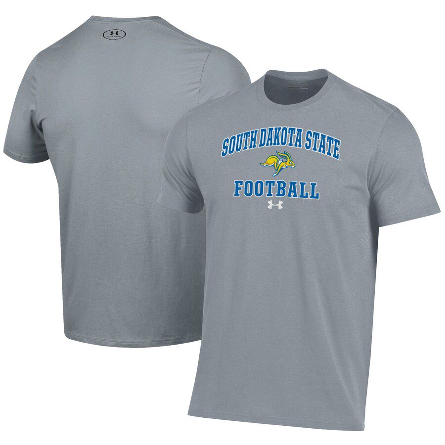 South-Dakota-State-Jackrabbits-Under-Armour-Football-Performance-T-Shirt-Gray South Dakota State Jackrabbits Under Armour Football Performance T-Shirt - Gray