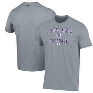 Stephen F Austin Lumberjacks Under Armour Baseball Performance T-Shirt - Gray