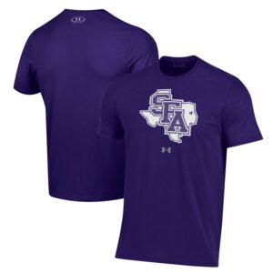 Stephen F Austin Lumberjacks Under Armour Logo Performance T-Shirt - Purple