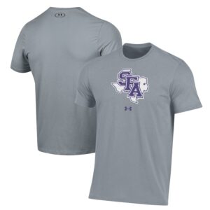Stephen F Austin Lumberjacks Under Armour Performance T-Shirt - Gray