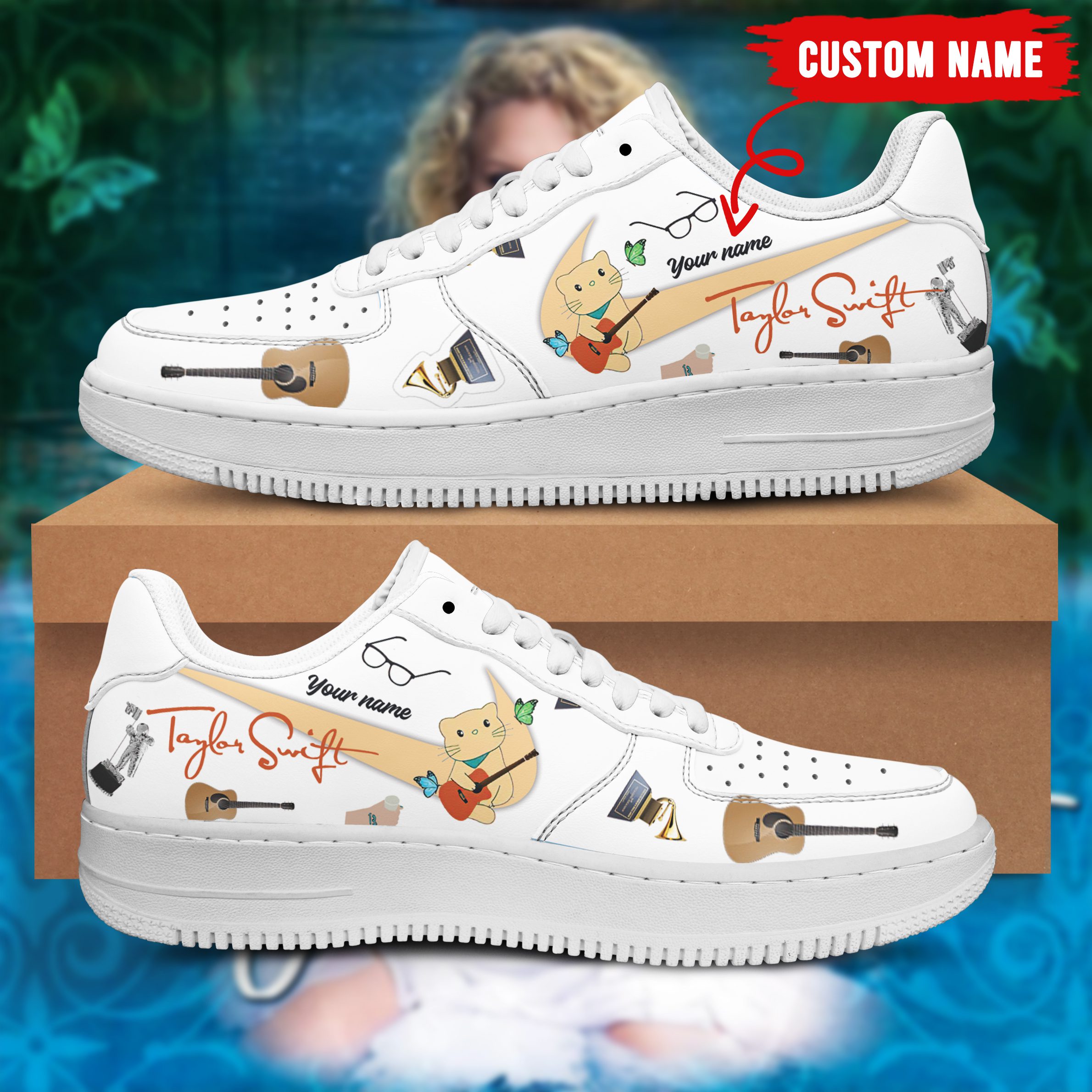 Taylor-Swift-The-Eras-Tour-Personalized-Shoes-Taylor-Fan-Sneaker-AF1010 Taylor Swift The Eras Tour Personalized Shoes Taylor Fan Sneaker AF1010