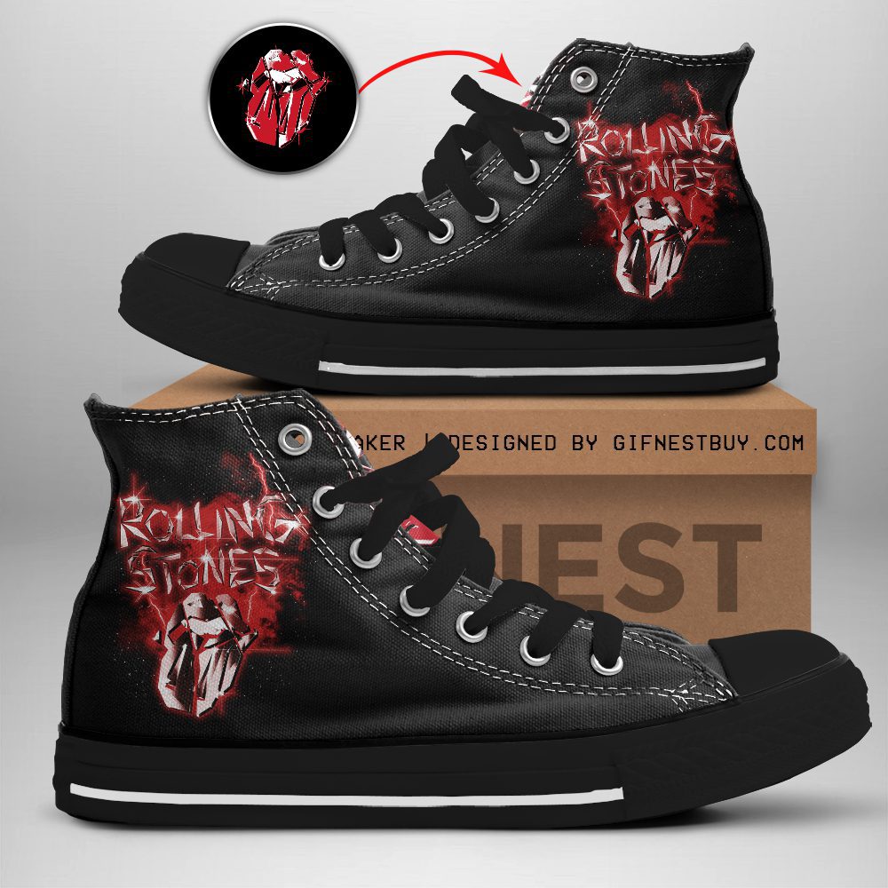 The-Rolling-Stones-High-Top-Canvas-Shoes-GHT1118 The Rolling Stones High Top Canvas Shoes  GHT1118