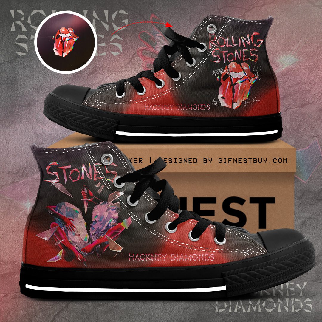 The-Rolling-Stones-High-Top-Canvas-Shoes-GHT1141 The Rolling Stones High Top Canvas Shoes  GHT1141