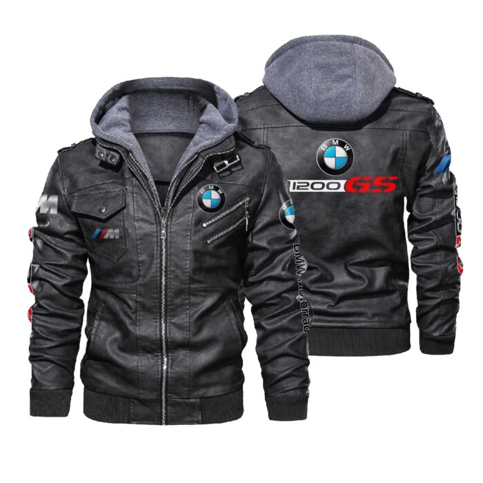 BMW Motorrad Black Brown Leather Jacket LIZ071