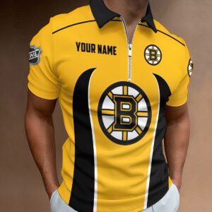 Boston Bruins Zipper Polo Shirt