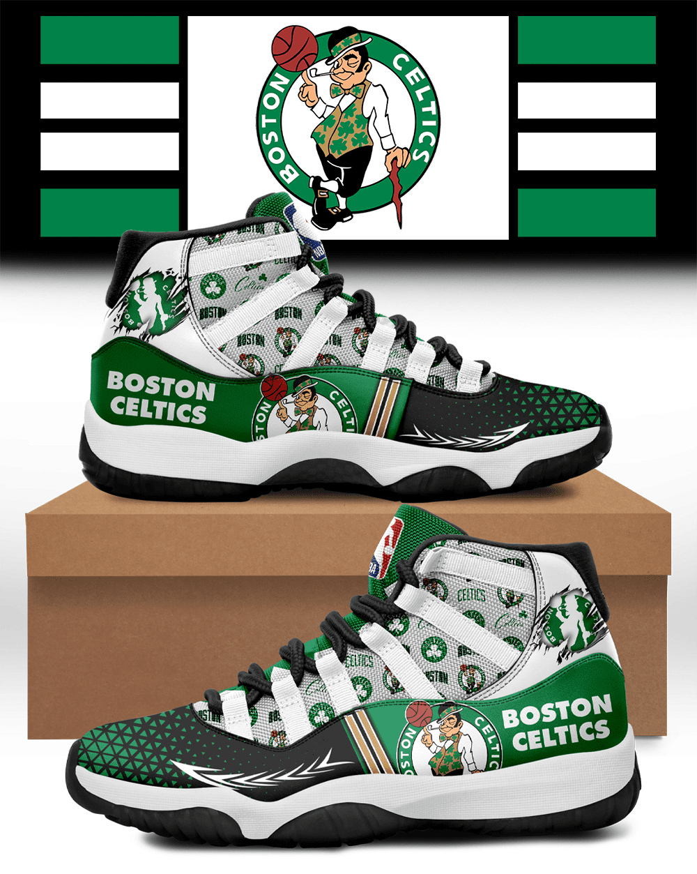Boston-Celtics-NBA-Jordan-Retro-11-BJD1101 Boston Celtics NBA Jordan Retro 11 BJD1101