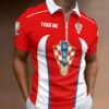 Croatia National Football Team Euro 2024 Zipper Polo Shirt
