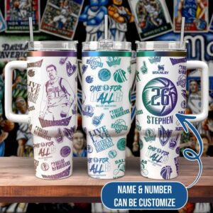 Dallas Mavericks NBA Live Love Basketball Pattern Custom Name Custom Number Print Stanley Tumbler 40OZ