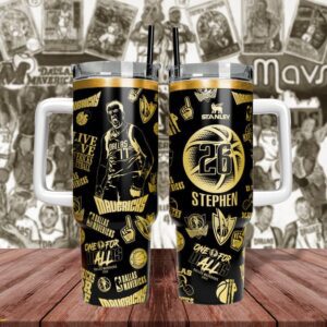 Dallas Mavericks NBA Mavericks Pattern Custom Name Custom Number Print Stanley Tumbler 40OZ