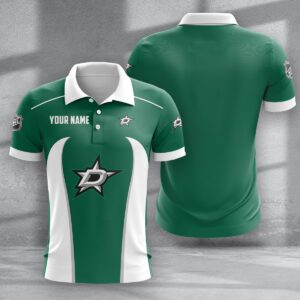 Dallas Stars Zipper Polo Shirt