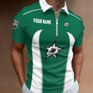 Dallas Stars Zipper Polo Shirt