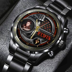 Elvis Presley Black Stainless Steel Watch GSW1375
