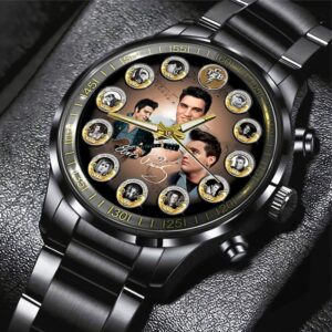 Elvis Presley Black Stainless Steel Watch GSW1382