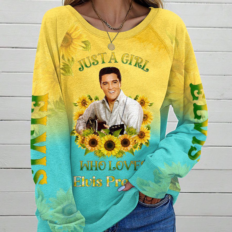 Elvis-Presley-Round-Neck-Raglan-Sleeve-Sweatshirt-GRS1071-1