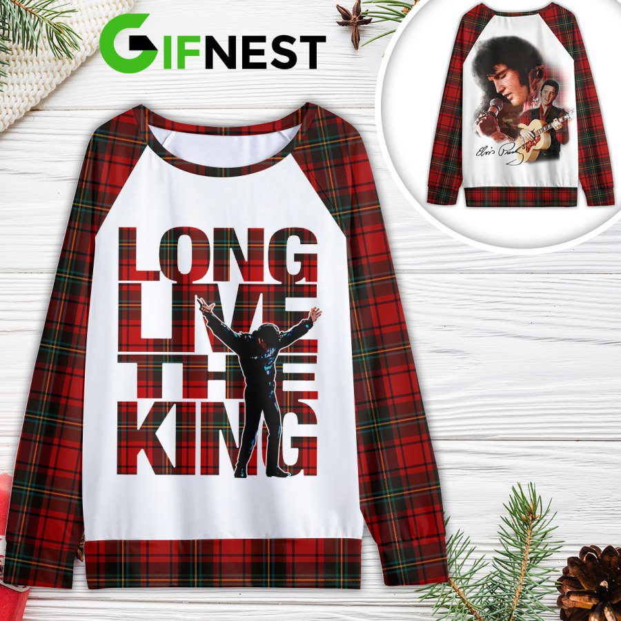 Elvis-Presley-Round-Neck-Raglan-Sleeve-Sweatshirt-GRS1087-1