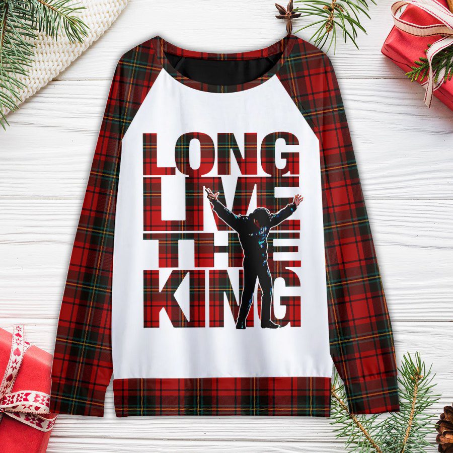 Elvis-Presley-Round-Neck-Raglan-Sleeve-Sweatshirt-GRS1087-3