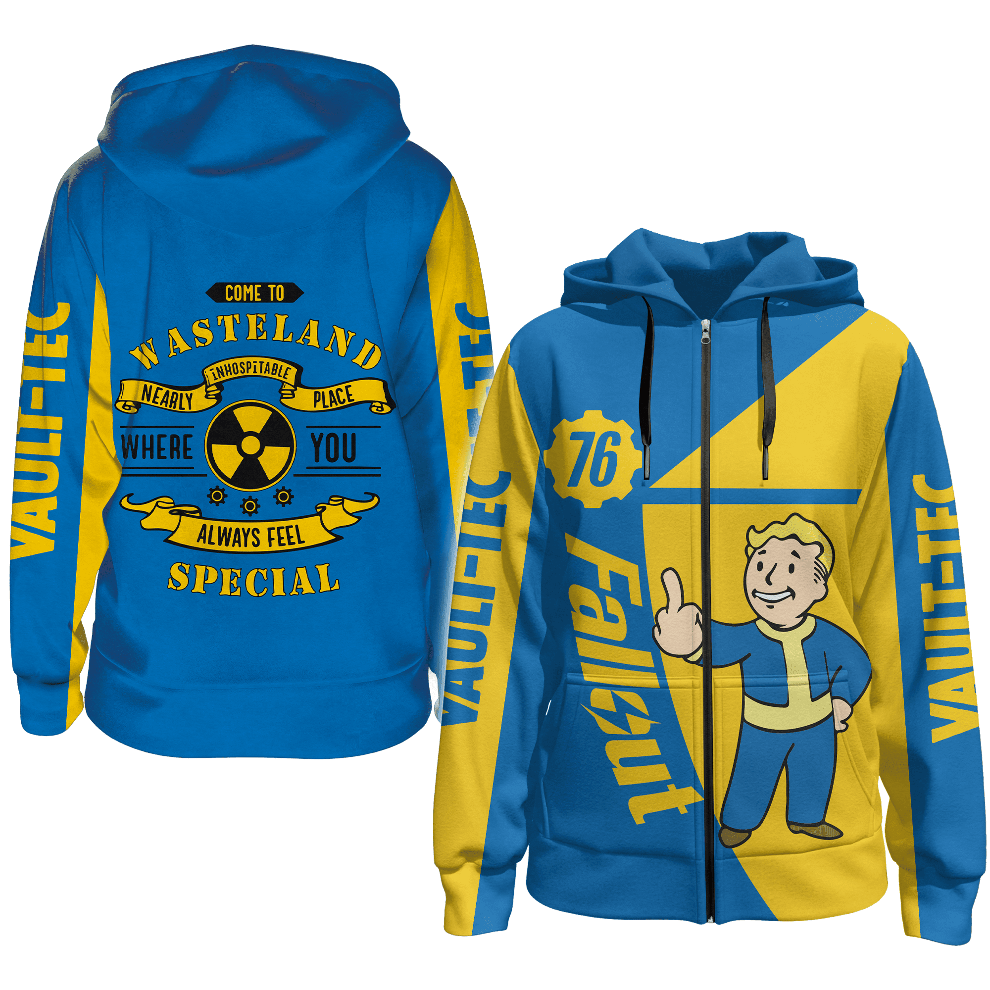 Fallout-Unisex-Zip-Hoodie-FTV1018 Fallout Unisex Zip Hoodie FTV1018