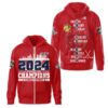 Florida Panthers 2024 Stanley Cup Champions Unisex Zip Hoodie WSC1100
