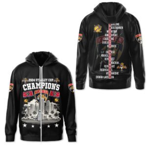 Florida Panthers 2024 Stanley Cup Champions Unisex Zip Hoodie WSC1109