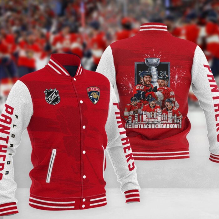 Florida Panthers NHL Champions 2024 Baseball Jacket WSC1124