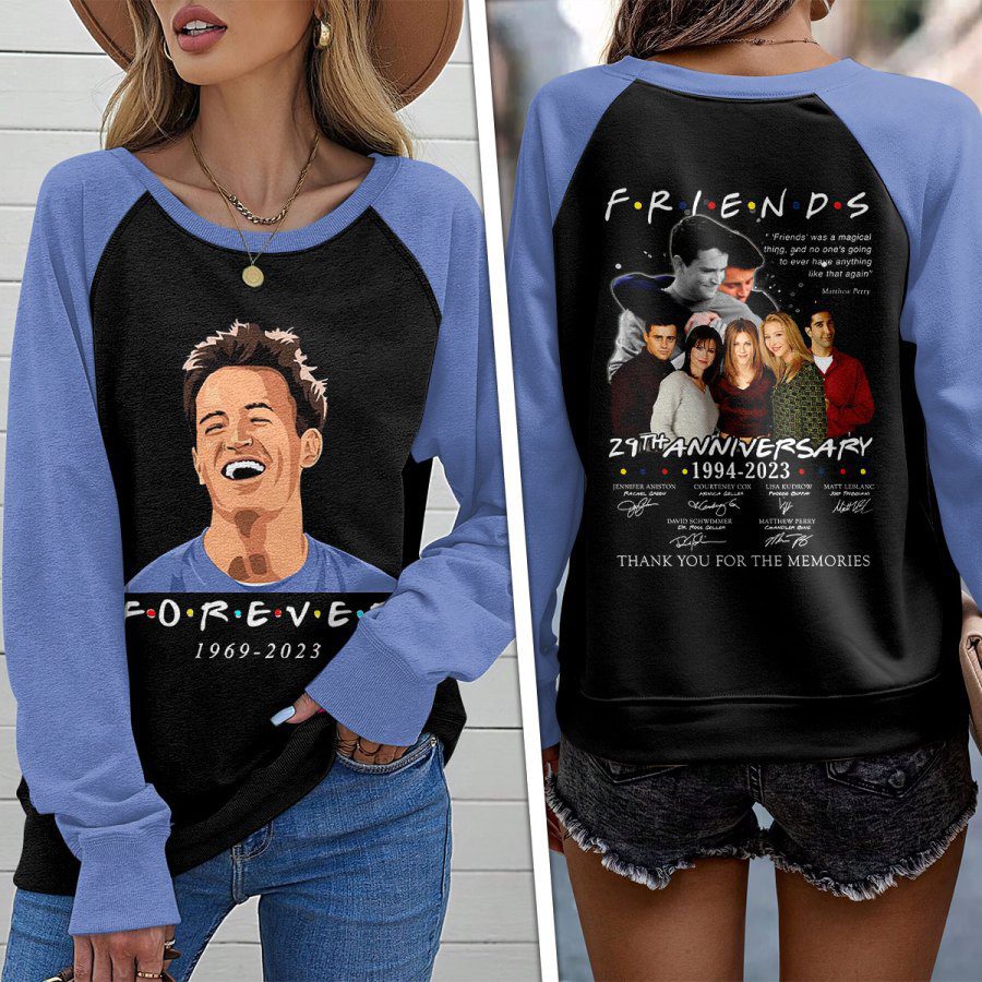 Friends-Round-Neck-Raglan-Sleeve-Sweatshirt-GRS1073 Friends Round Neck Raglan Sleeve Sweatshirt GRS1073