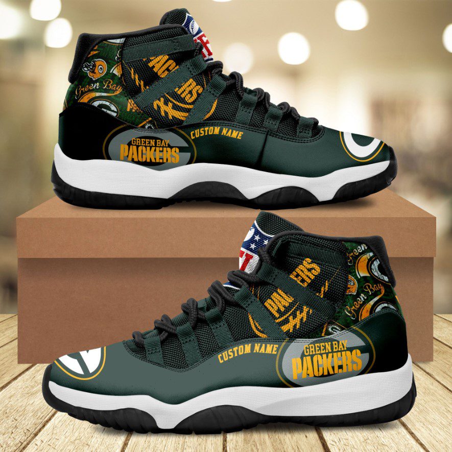 Green Bay Packers Personalized JD11 Sneaker Basketball Shoes Green Bay Packers Personalized JD11 Sneaker Basketball Shoes