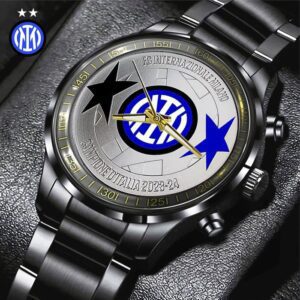 Inter Milan FC Black Stainless Steel Watch GSW1270
