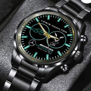 Mercedes-AMG Petronas F1 x Lewis Hamilton Black Stainless Steel Watch GSW1137