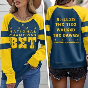 Michigan Wolverines Football Round Neck Raglan Sleeve Sweatshirt GRS1030