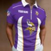 Minnesota Vikings Zipper Polo Shirt