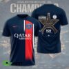 Paris Saint-Germain Champion 2024 Winner Ligue 1 Unisex T-Shirt WTP1023