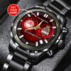Personalized Olympiakos F.C. Black Stainless Steel Watch GSW1044