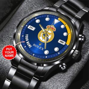 Personalized Real Madrid CF x Rolex Black Stainless Steel Watch GSW1142