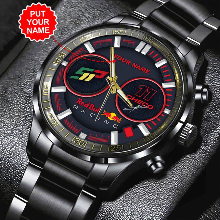 Personalized-Red-Bull-Racing-F1-x-Sergio-Perez-Black-Stainless-Steel-Watch-GSW1030 Personalized Red Bull Racing F1 x Sergio Pérez Black Stainless Steel Watch GSW1030