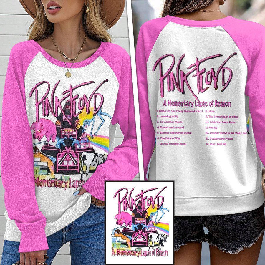 Pink-Floyd-Round-Neck-Raglan-Sleeve-Sweatshirt-GRS1029 Pink Floyd Round Neck Raglan Sleeve Sweatshirt GRS1029