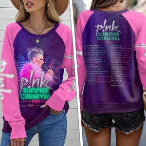 P!nk Round Neck Raglan Sleeve Sweatshirt GRS1021