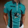San Jose Sharks Zipper Polo Shirt