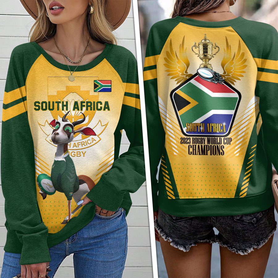 South-Africa-x-Rugby-World-Cup-Round-Neck-Raglan-Sleeve-Sweatshirt-GRS1077 South Africa x Rugby World Cup Round Neck Raglan Sleeve Sweatshirt GRS1077